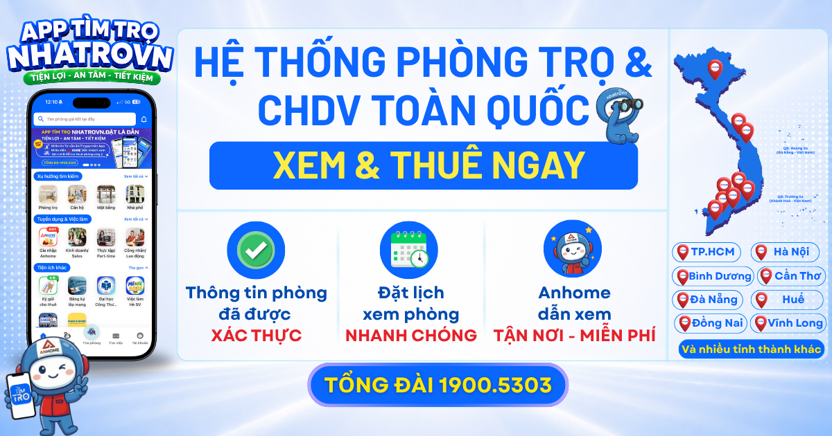 Cho thuê phòng trọ, căn hộ dịch vụ giá rẻ TP.HCM 10/2026 | Nhatrovn
