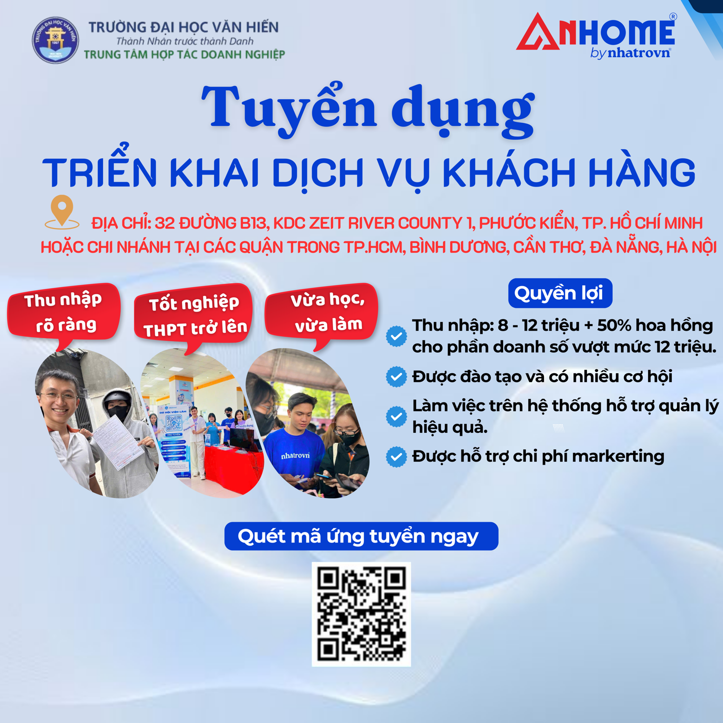 Đại học Văn Hiến kết nối doanh nghiệp: Nhatrovn – Anhome mở rộng cơ hội việc làm cho sinh viên