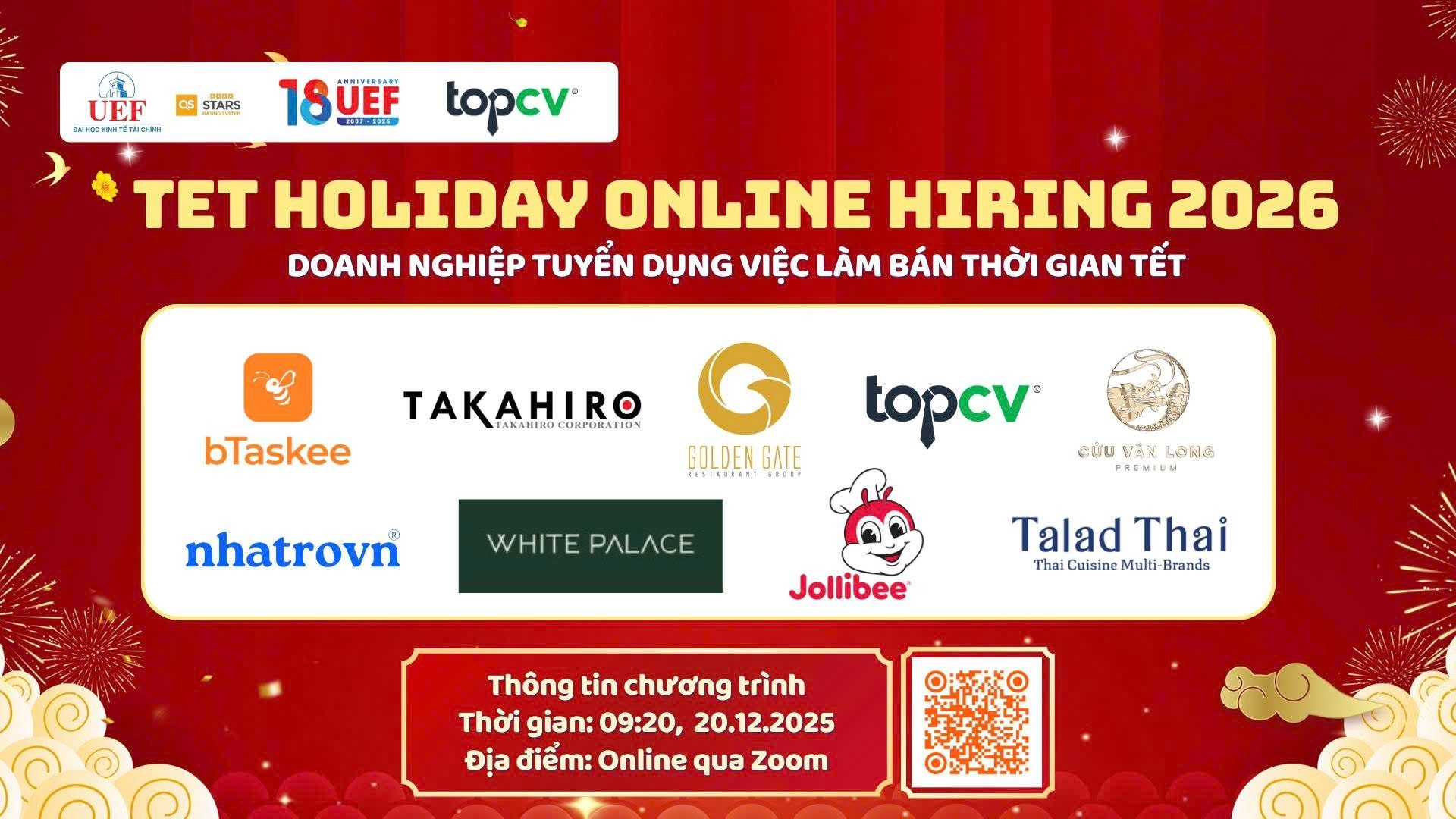 Tet Holiday Online Hiring 2026 tại sự kiện tuyển dụng Tết sinh viên