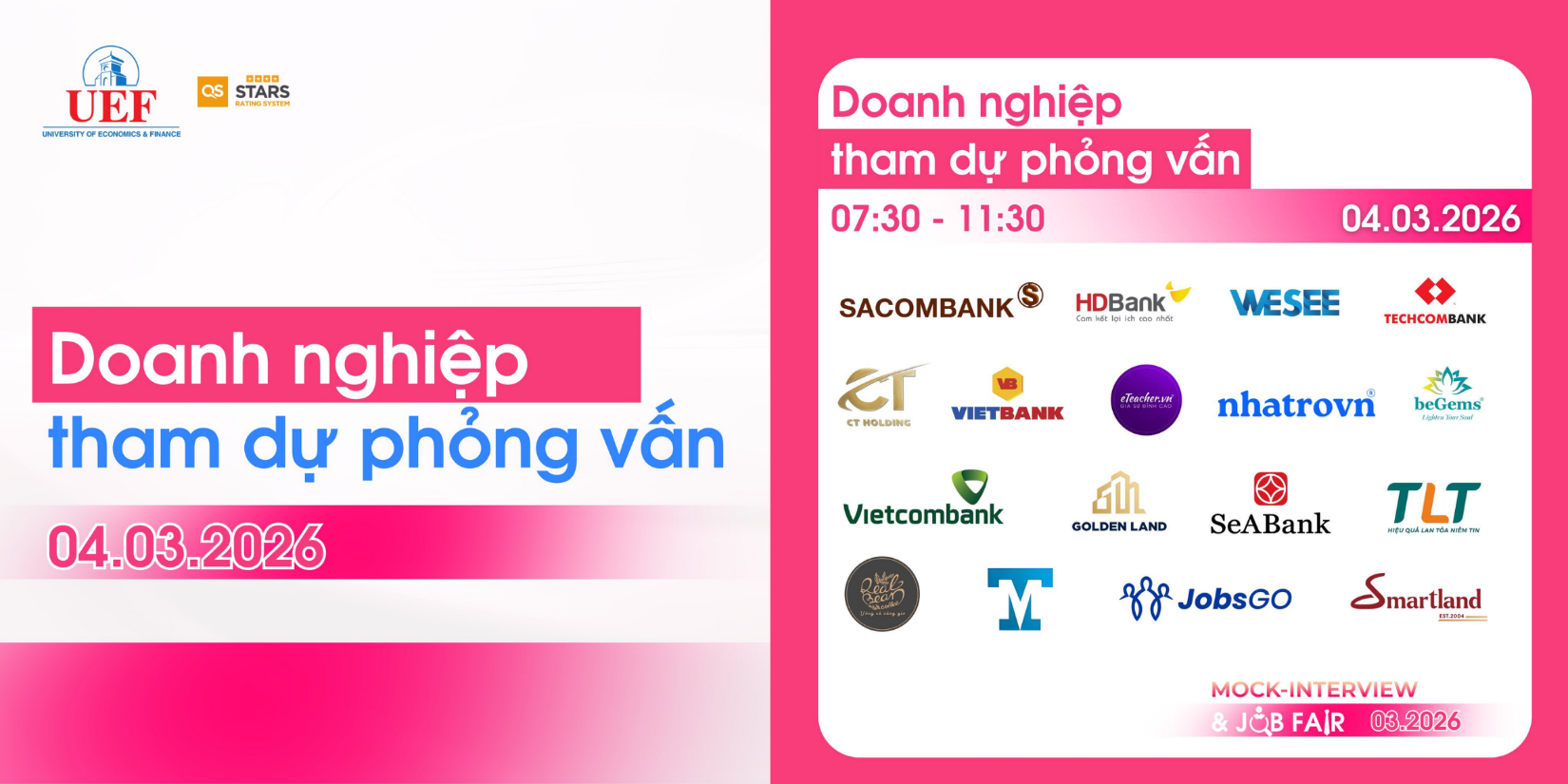 Nhatrovn đồng hành cùng Mock-Interview & Job Fair 03.2026 tại ĐH Kinh tế - Tài chính TP.HCM